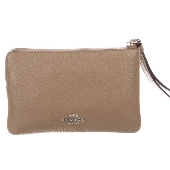 Coach X Jean Michel Basquiat City Corner Zip Leather Wristlet Wallet C5992 - Picture 2 of 6